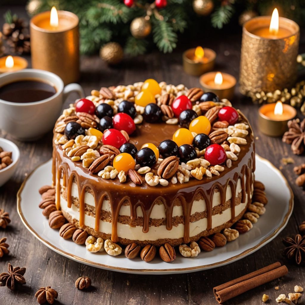 Gâteau au Café aux Épices Festives