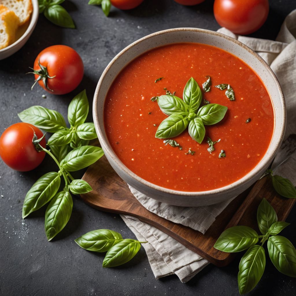 Soupe de Tomates au Basilic