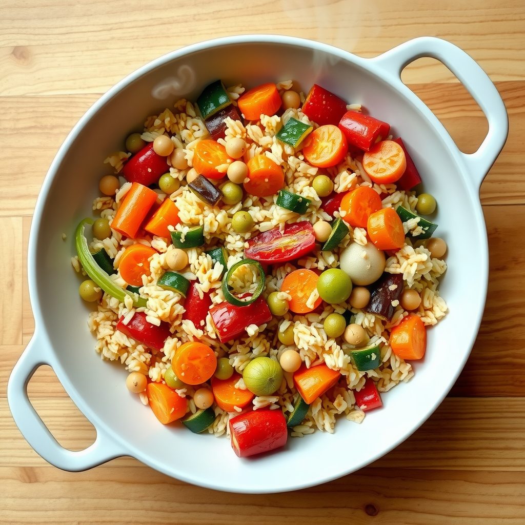 Riz sauté aux légumes